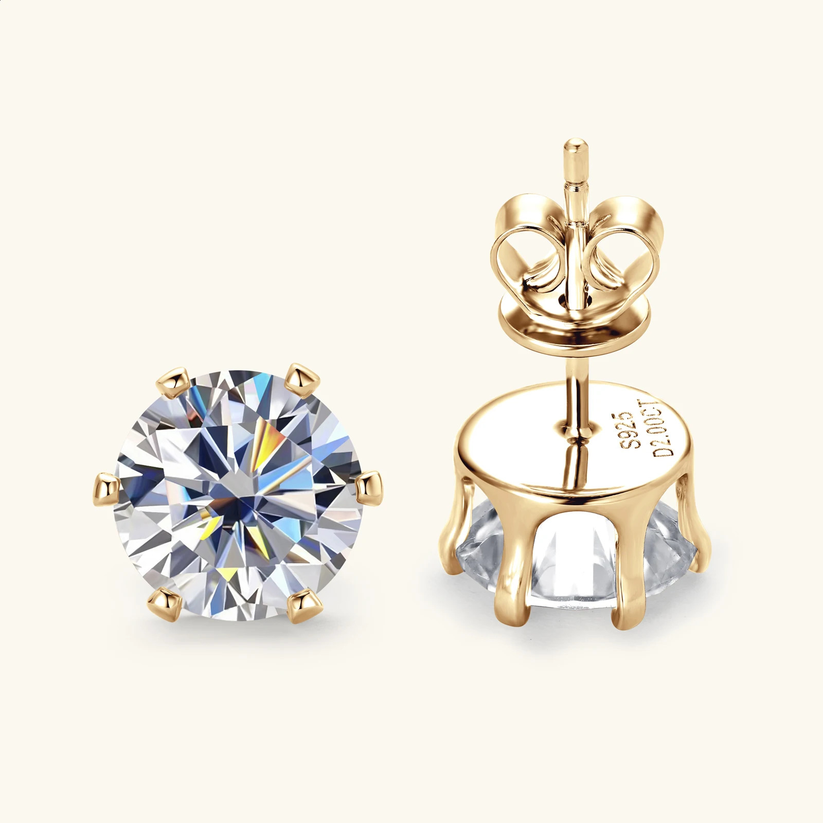 0.1-3 Carat Stud Earrings for Women Men D Color Lab Created Diamond Earring 925 Sterling Silver Ear Piercing Jewelry 250807