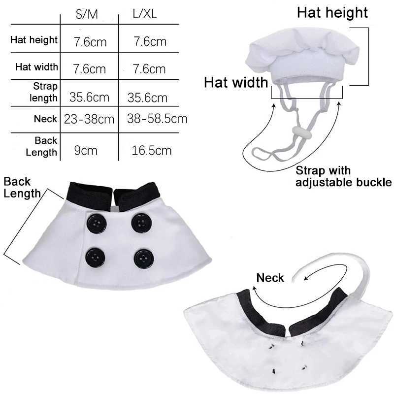Puppy Chefs Clothing Hat Set Designer Cute Pet Clothes Festival Role-Playing Costume Dogs Outfits For Small Medium-Sized Dogs XJ250813