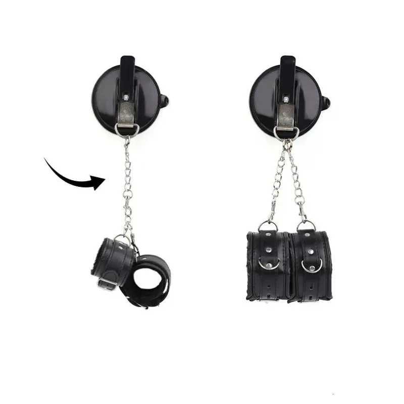 BDSM Handcuffs Sex Toys Bathroom on the Wall Strong Suction Cups Handcuffs Auxiliary Bondage Props Sexy Toy for Couples XJ250813
