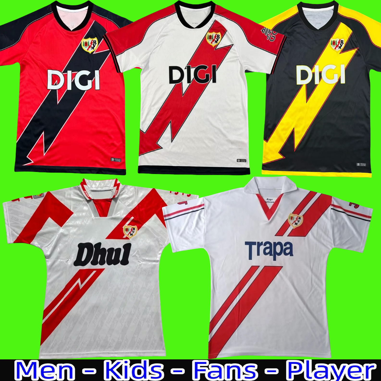 25 26 Rayo Vallecano Men Soccer Jerseys ISI BEBE VALENTIN SANTI COMESANA DIMITRIEVSKI 2025 2026 camisetas de futbol Home Away 3rd Short Sleeve Football Shirts 99