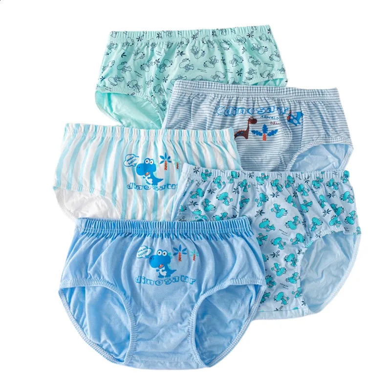 5 Pack Cotton Boys Briefs With Exquisite Box Dinosaurs Cartoon Kids Panties For Breathable Childrens Underwear 214Years 250812