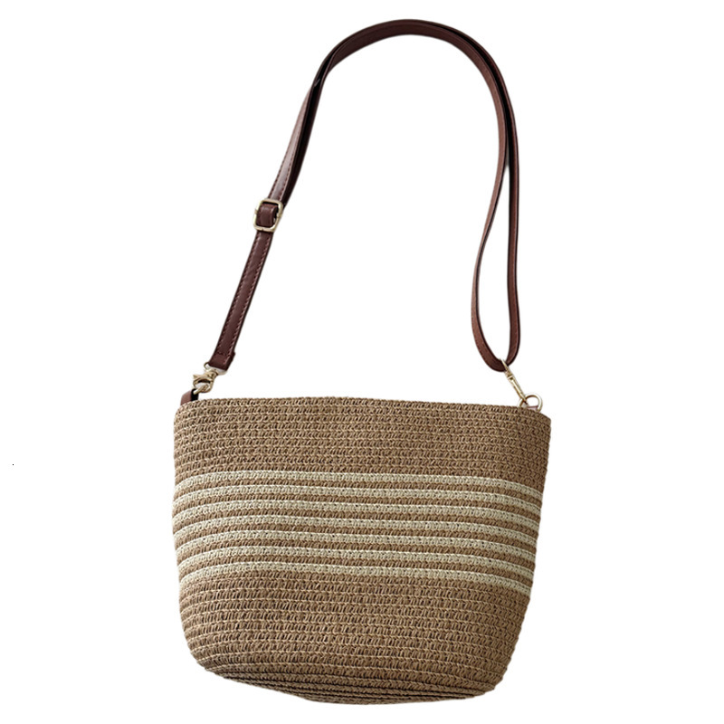 2025 New Striped Mini Crossbody Phone Vacation Beach Fashion Versatile Casual Woven Bag ddmymarket