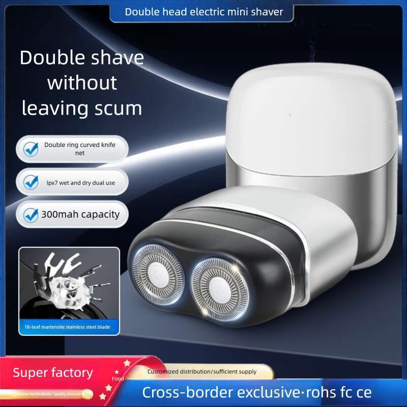 Mini Dual Head Shaver Portable Men S Full Body IPX Waterproof Rechargeable Beard Trimmer