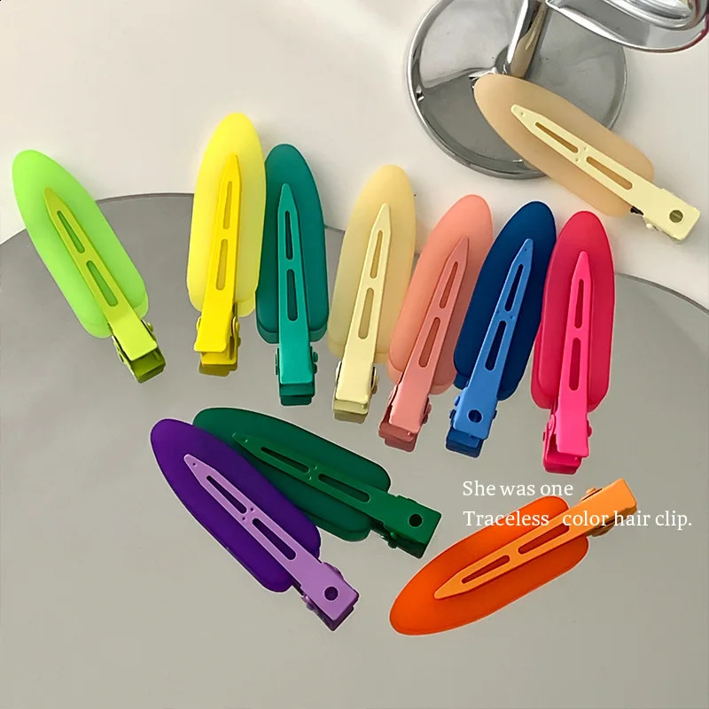 2pc/lot Colorful Seamless Hairpin Professional Styling Hairdressing Makeup Tools Traceless Hair Clips For Women Girls Headwear 250812