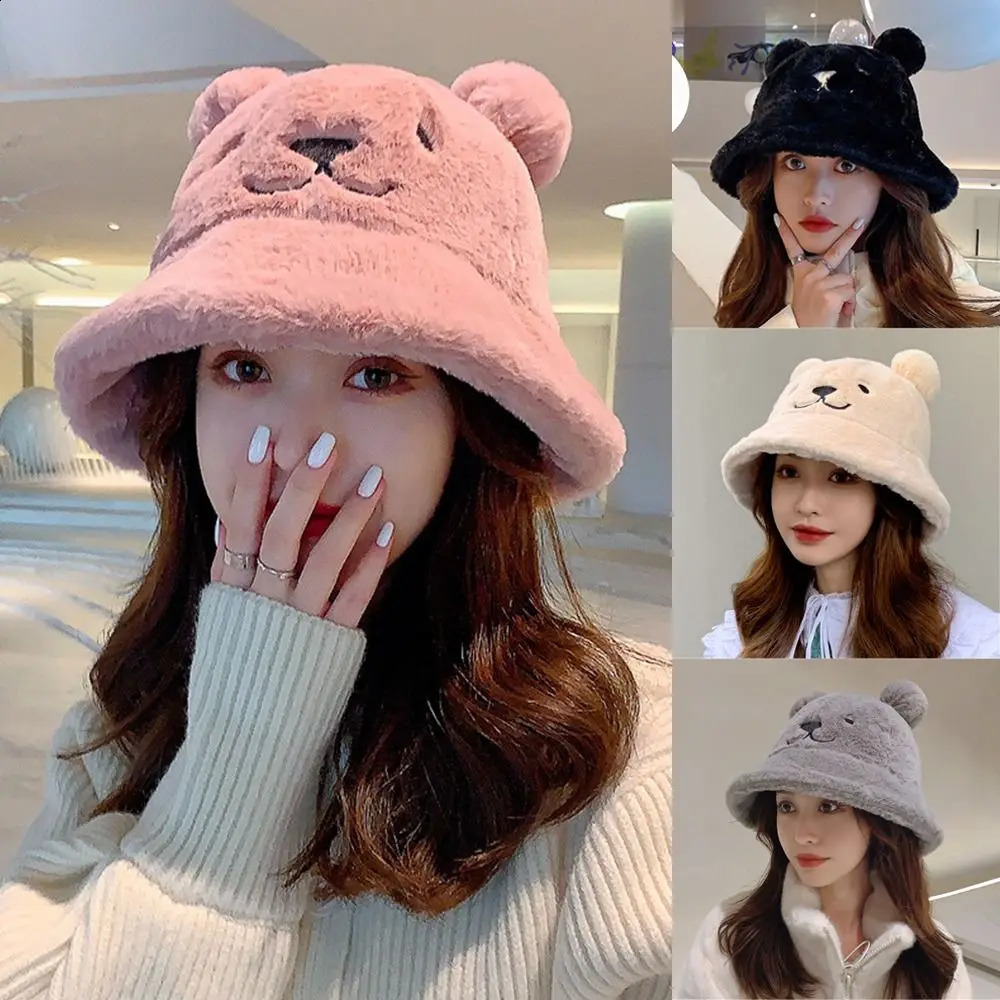 Fashion Warm Thick Basin Hat Soft Plush Fisherman Hat Fur Bucket Hat 250808