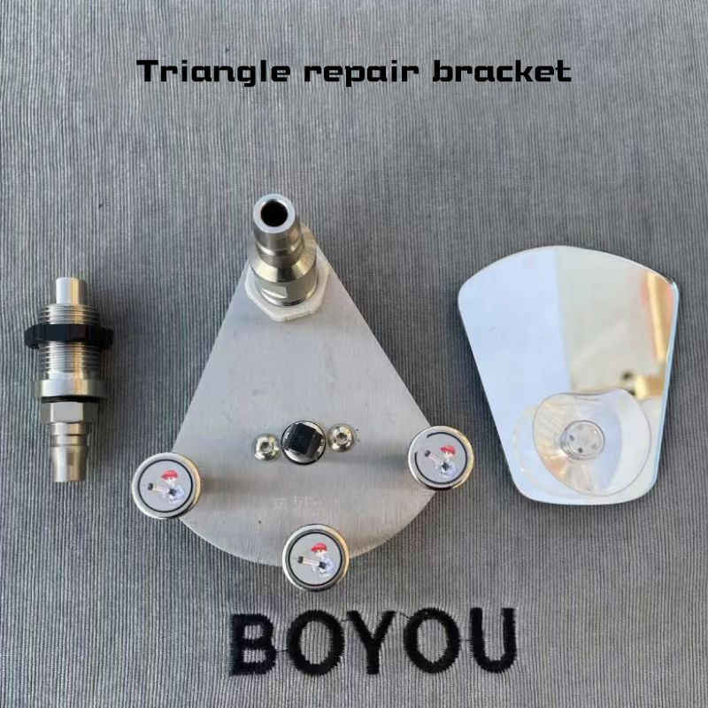 Car front windshield repair tool set, electric repair tool for repairing bull's eye cracks and fissures