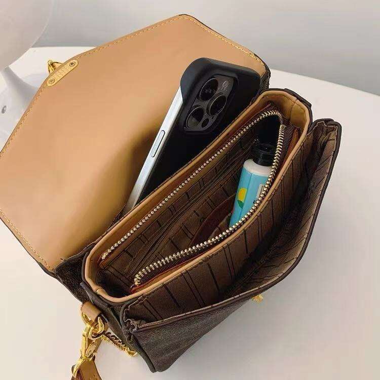 Gutiko Women's Underarm Chain High-end Versatile Crossbody Printed Square Messenger Bag