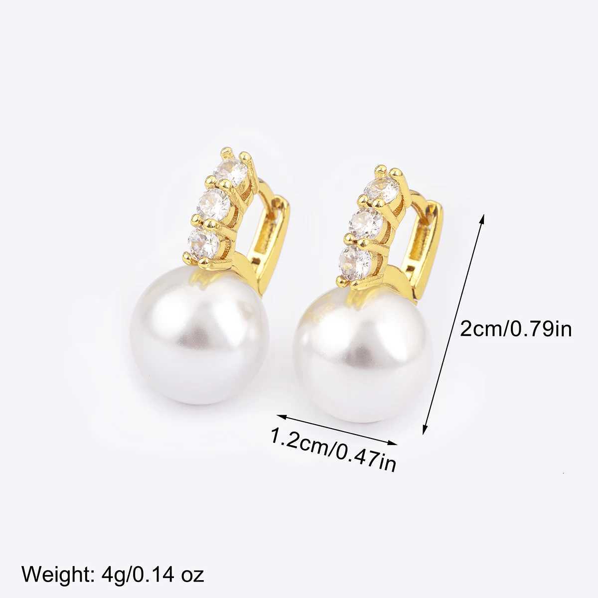 Nidin New Fashion Pearl Cubic Zirconia Light Luxury Drop Earrings For Women Female Engagement Wedding Party Ear Jewelry Gifts Y250812
