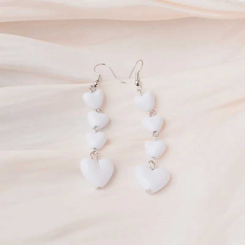 Long Red Heart Earrings Sweet Korean Cute Tassel Drop Earrings for Women Girls Fashion Party Dangle Earrings Jewelry Gifts Y250812