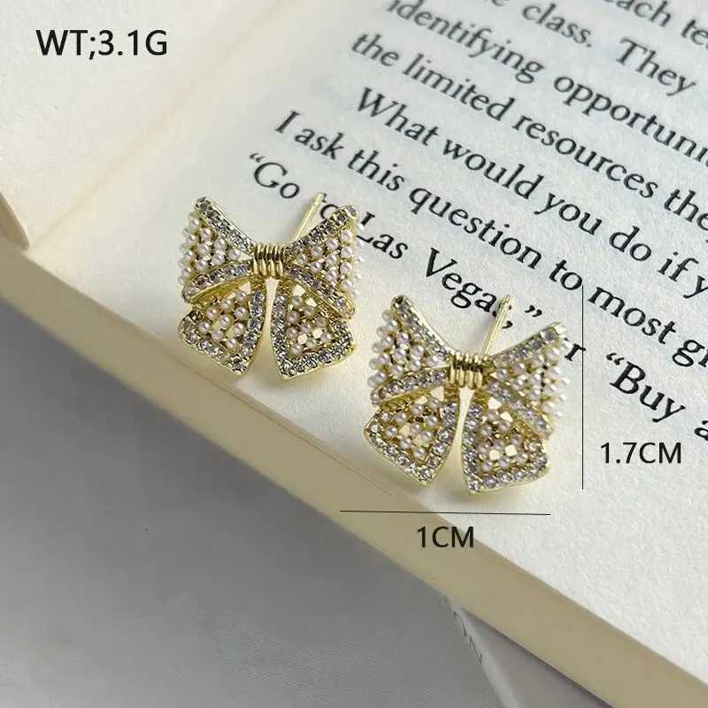 Obega Tiny Bowkont Stud Earring Imitation Pearl Earrings For Woman Classic Gold Silver Color Daily Wear Jewelry Gift Y250812