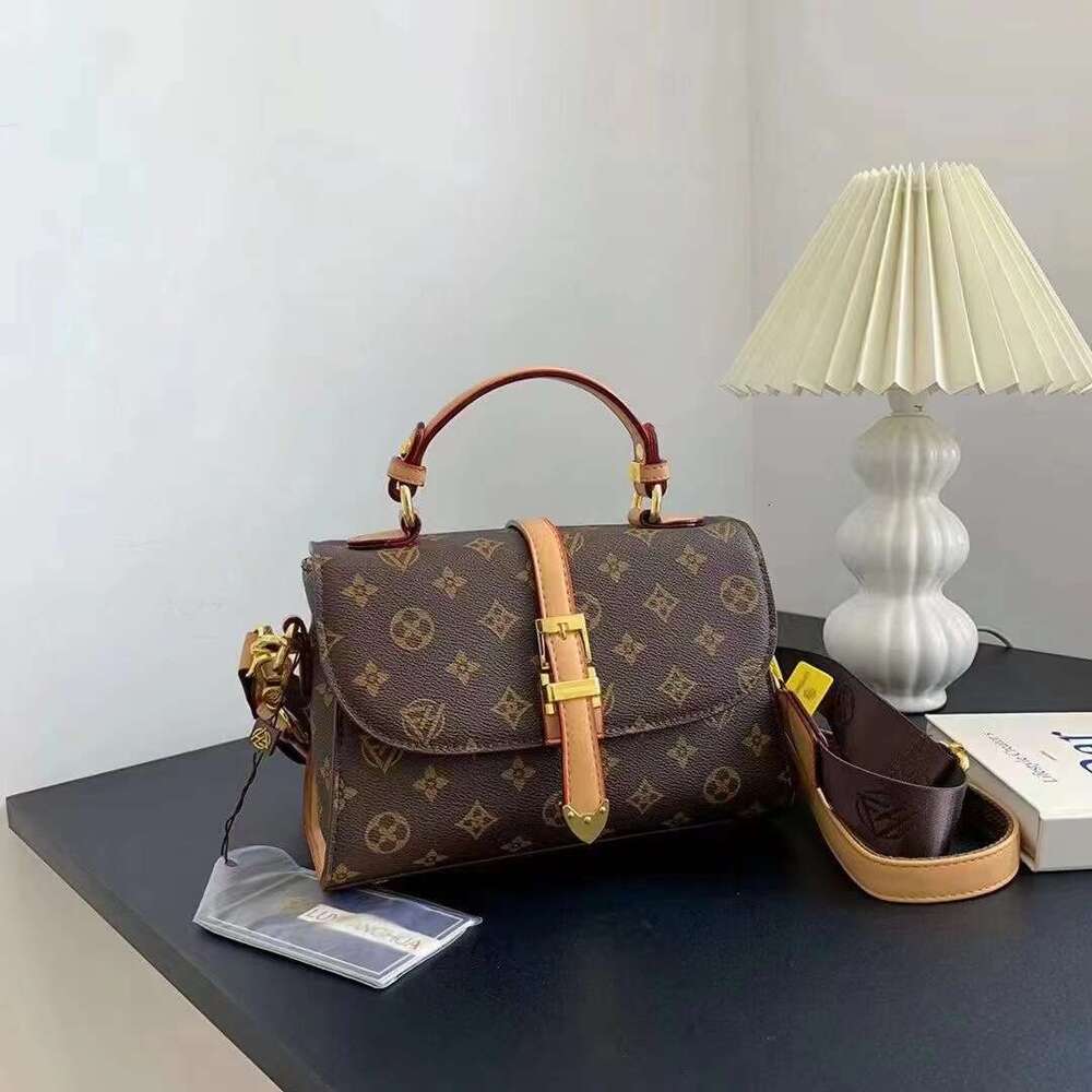 DHessentials Korean Style Boston Bag - Trendy Monogram Crossbody Shoulder Bag for Women, Fashionable Nurse Bag with Two-Tone Design