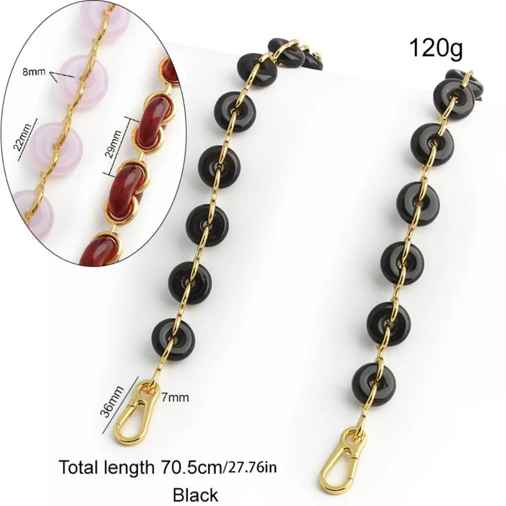Elegant Donut Chain Bag Replacement Shoulder Strap Acrylic Metal Bag Shoulder Belt Multifunctional Resin Crossbody Chain Women 250812