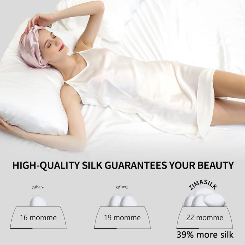 Simulated silk hair cap, specially designed for sleep and women's hair care, with high-quality elastic design that fits securely on the head hot-