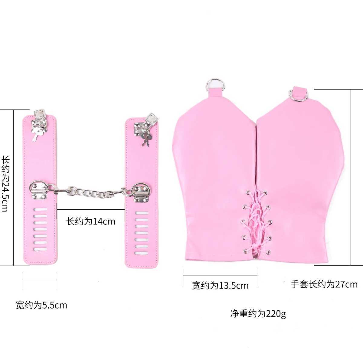 1 Pair of Soft Faux Leather Dog Gloves Padded Lined Fist Mitts Puppy Dog Paws Restraint Lockable Mittens Hand Cuffs Slave Sex Toys XJ250813