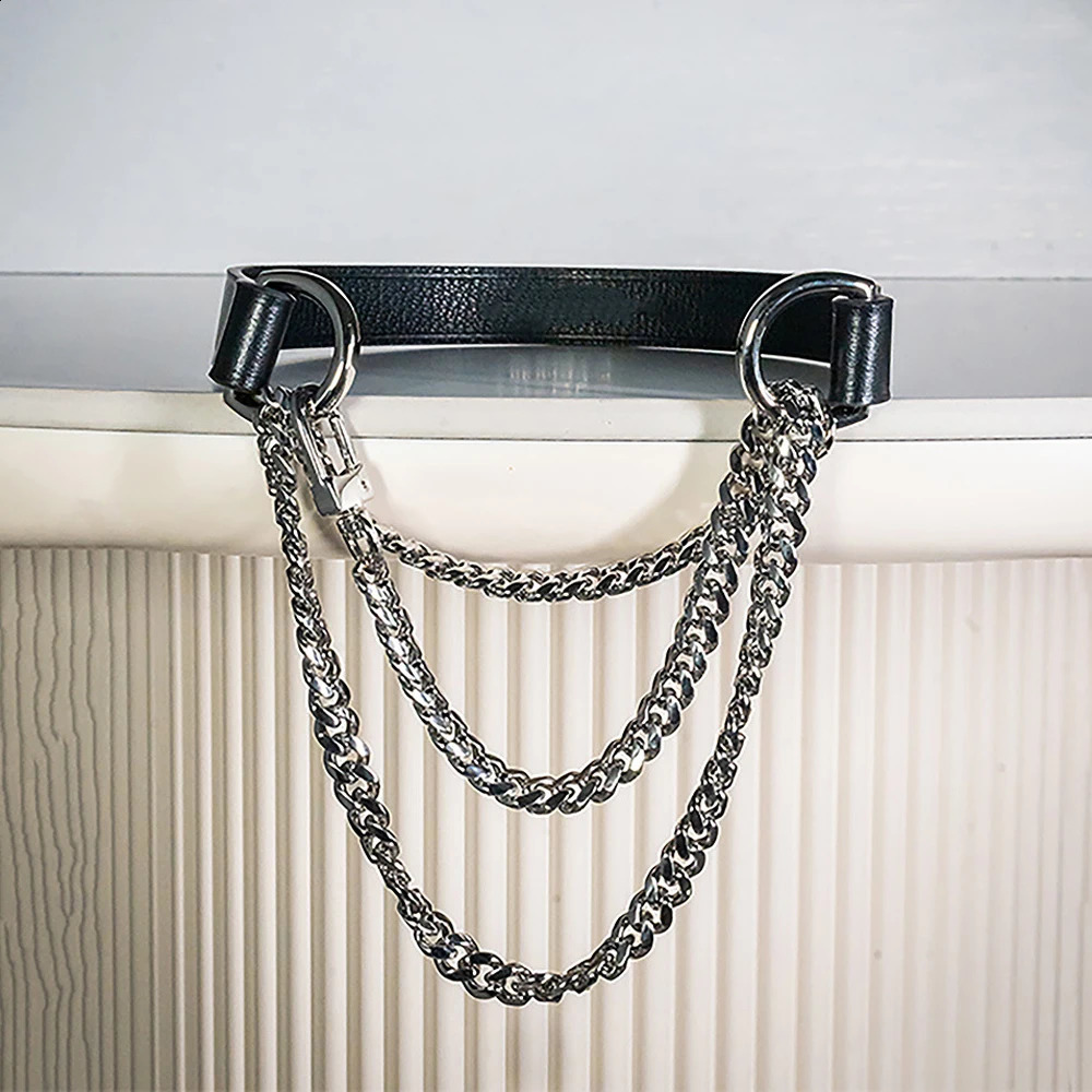 Handmade Black PU Leather Choker Collar For Women Adjustable HiphopTriple-Layer Slip Chain Necklace Fashion Jewelry Necklace 250812
