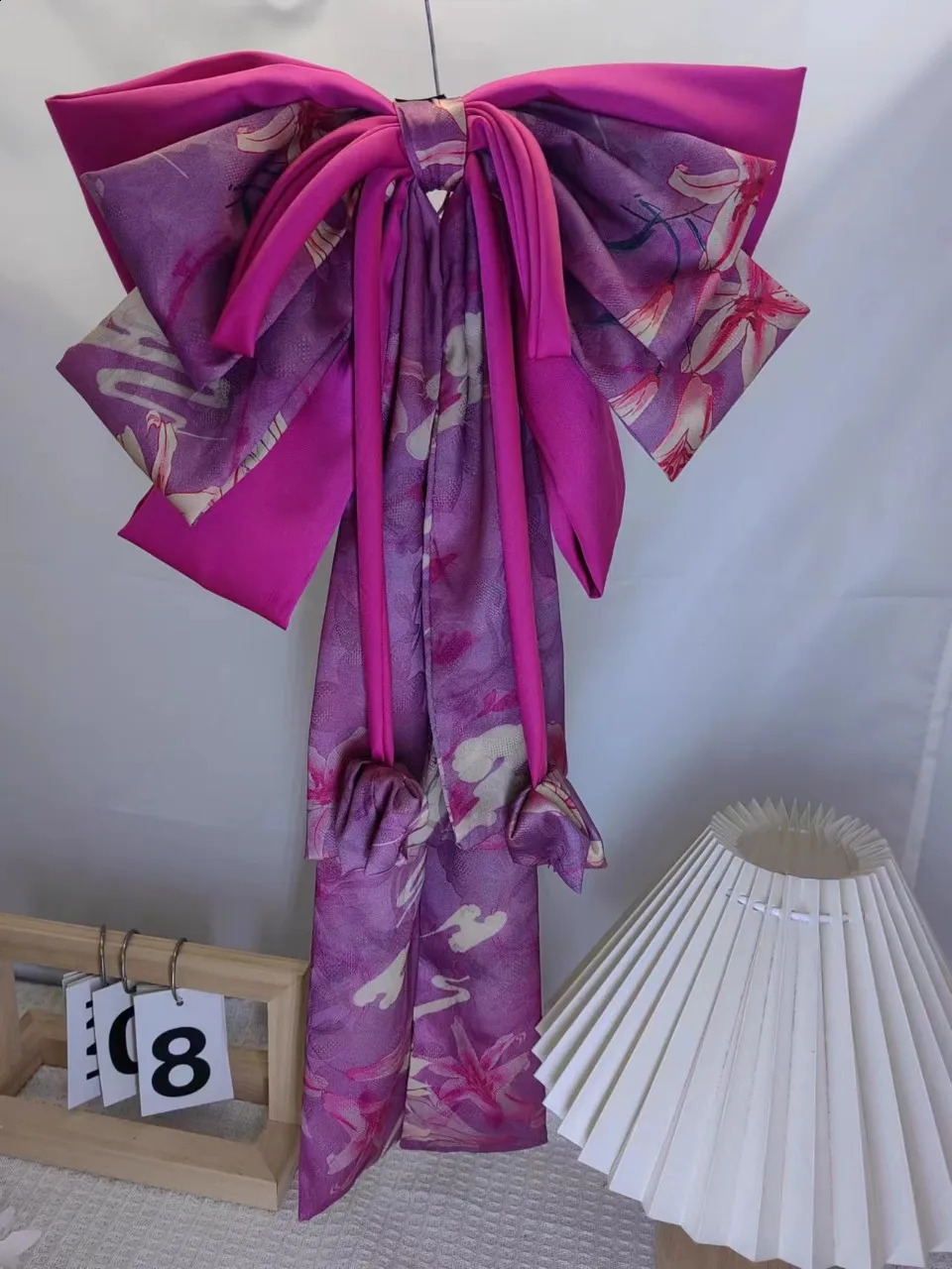 JLZXSY Floral Print Oversized Bow Hair Clip Multi Layers Satin Bowknot Barrettes Ponytail Clips for Girls Woman Hair Accessories 250812