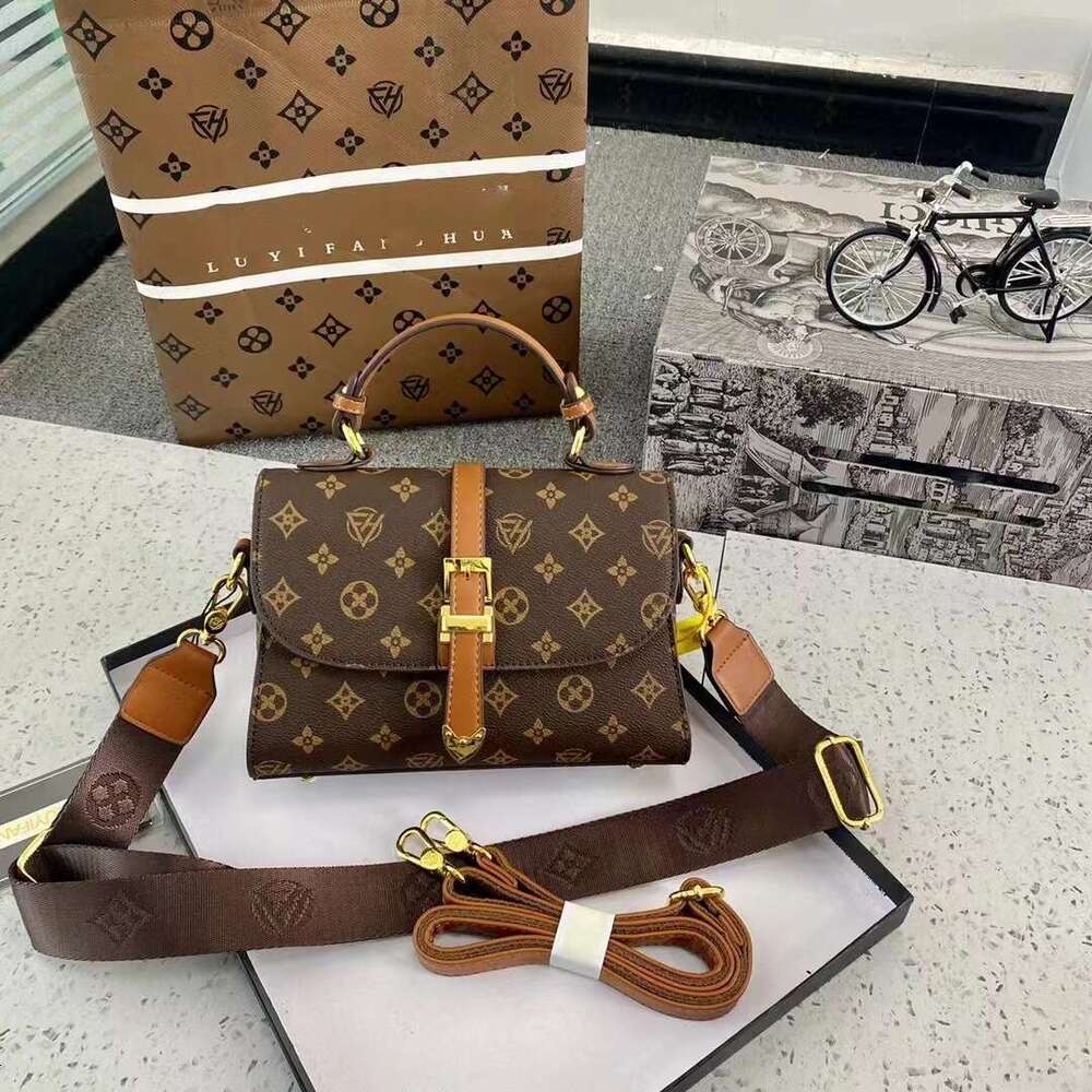 DHessentials Korean Style Boston Bag - Trendy Monogram Crossbody Shoulder Bag for Women, Fashionable Nurse Bag with Two-Tone Design