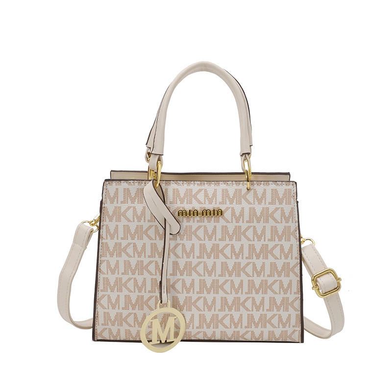 High - end - feeling women's bags 2025 new style textured versatile delicate large - capacity letter - printed single - shoulder hand - carried t