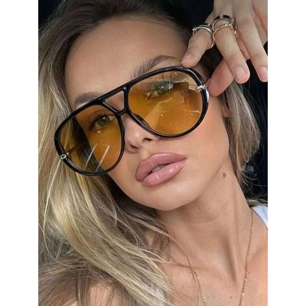 Vintage Retro Metal Double Bridges Round Sunglasses Women Brand Fashion Punk Gradient Shades Trending Sun Glasses Eyewear UV400