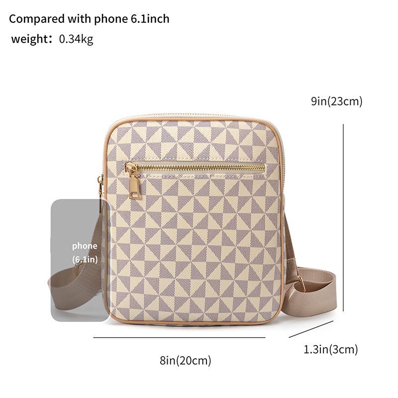 Free shipping, European and American fashion, retro trend, simple and unisex single-shoulder bag, high-end texture, light luxury printed men's cr