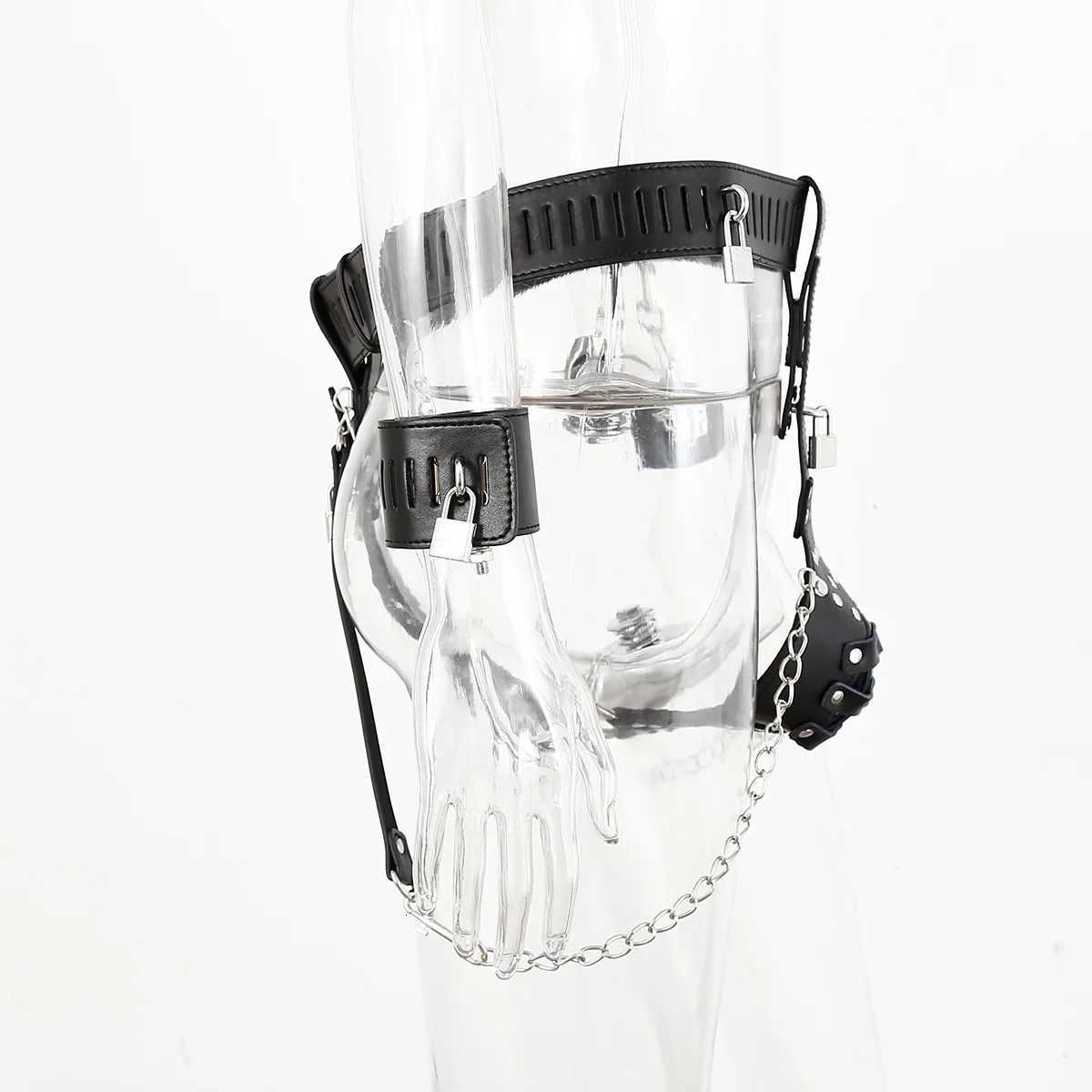 Leather Panty Bondage with Handcuffs Sexy Toys Chastity Slave BDSM Sex Furniture Gay Harness Tools for Couples XJ250813