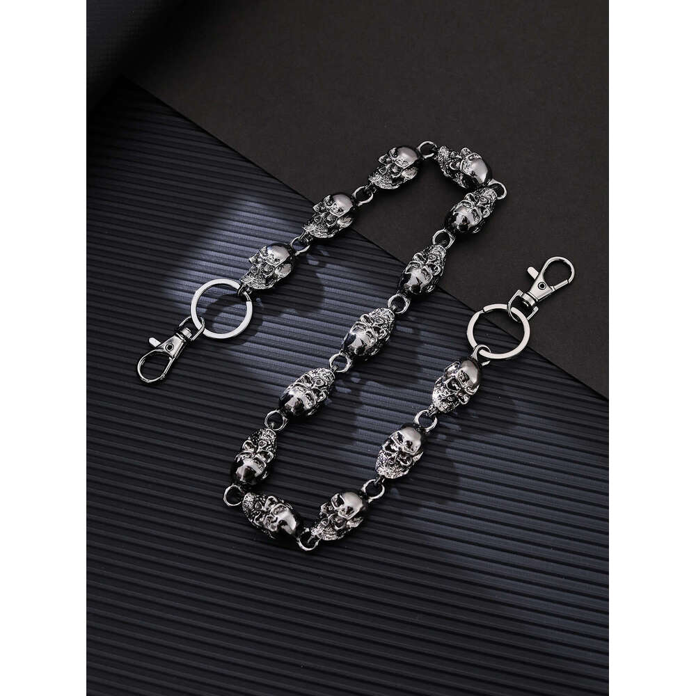 Metal Jeans Hip-Hop Personality Punk Dark Skull Waist Chain Cool Unisex Accessories