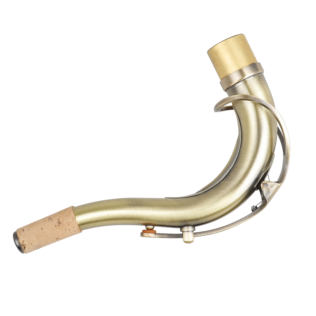 Tenor Low Midrange Baritone Sax Tenon Red Blueness Antique Style Brass Curved Neck for Saxophone Diameter 24.5mm Bronze Color