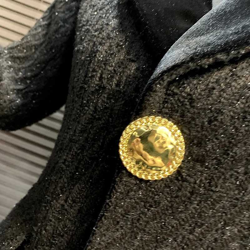 Women Woolen Coat Korean Style 2025 New Mid-LengTH Autumn And Winter BlaCK Temperament Slim Women Woolen Coat H497 Z250813