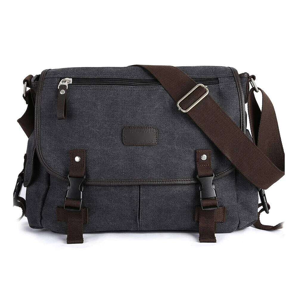 Classic Men Shoulder New Canvas Messenger Outdoor Leisure Travel Multi Pockets Satchel Handbags Men's Designer Bag