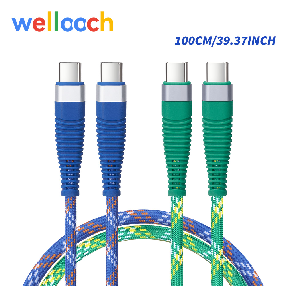 Robust Spun Fiber Material USB Type-C Charger Cable Ideal For Fast Charging at Maximum Output of 60 Watts