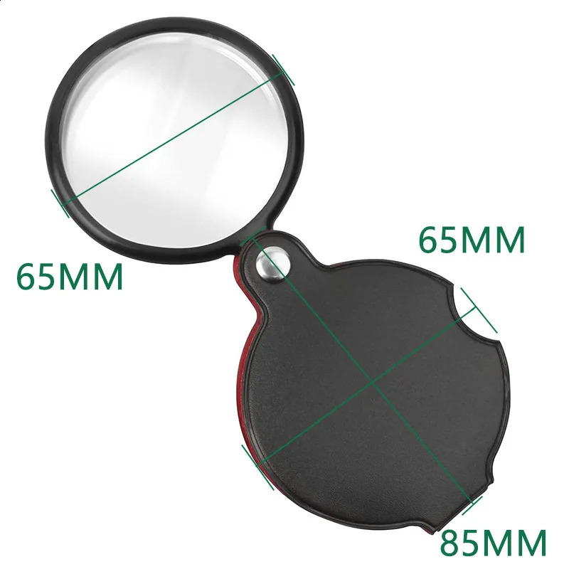 10X Folding Magnifier Portable Handheld Magnifying Glass Lens Mini Pocket Jewelry Reading Loupe Glasses for Elderly 506070mm 250804