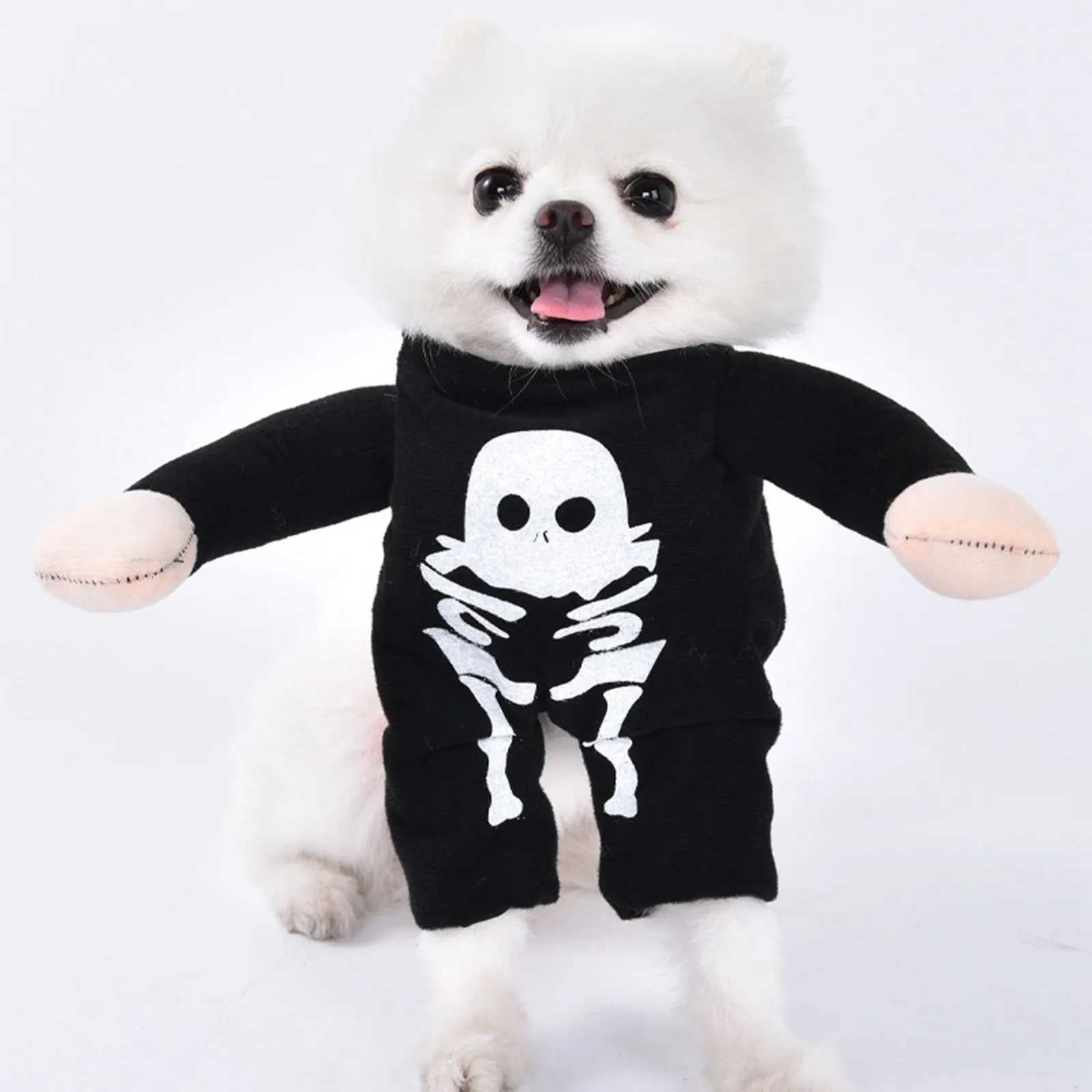 Halloween Funny Skeleton Pet Clothes Cute Dog Cat Cosplay Costumes Halloween Theme Party Festival Atmosphere Decoration Outfits XJ250813