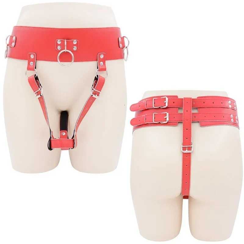 BDSM Leather AV Wand Vibrator Holder Harness for Women Forced Orgasm Sex Suit Lingerie Bondage Restraints Chastity Belt Adult Games W250813