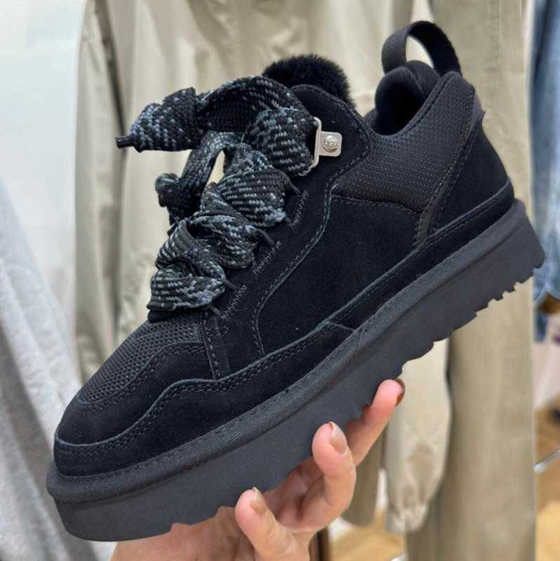 Designer Men Women Snow Boots Lowmel Trainers Sneakers 100% Real Leather Thick-soled Fur All-in-one Warm Casual Shoes 35-44 5331