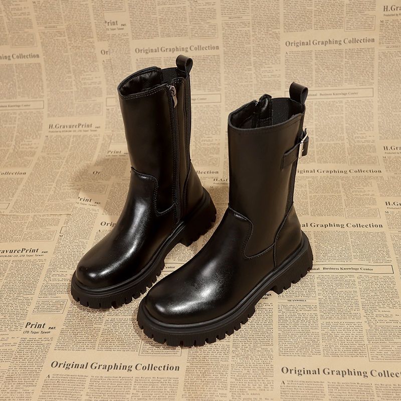 Martin Female Popular Autumn-Winter Solid Color New Style Foreign Gas Small Ankle Short Boots