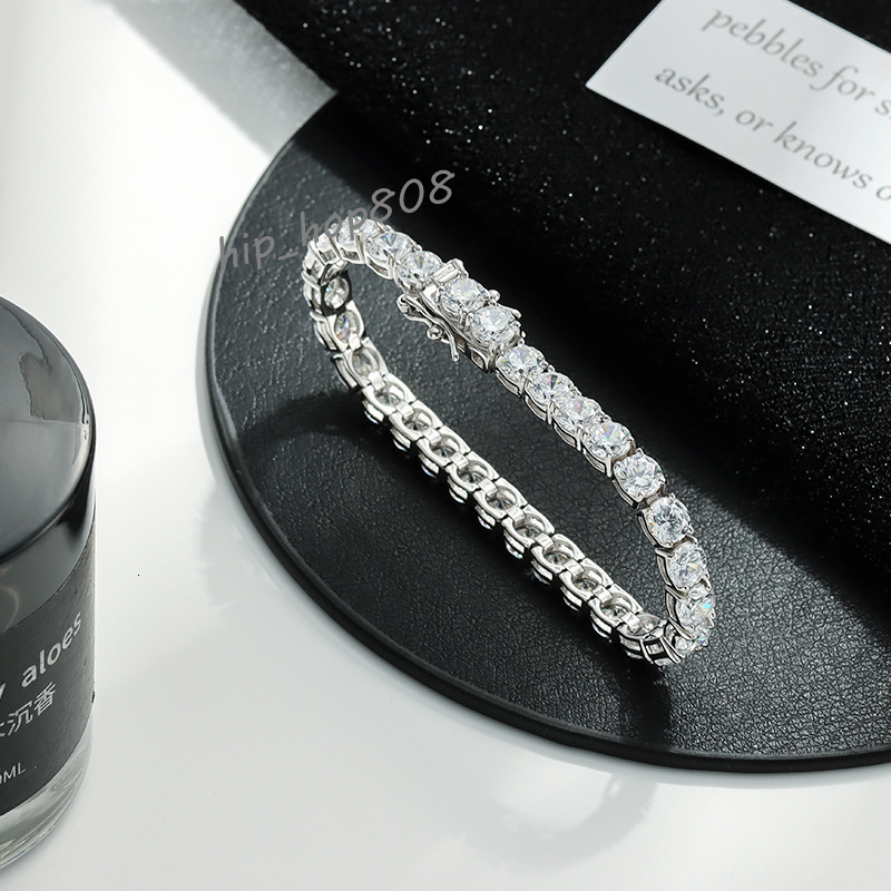 Wholesale Price Fashion Jewelry 925 Sterling Silver Bracelet Moissanite Tennis Chains for Girl Lady Women