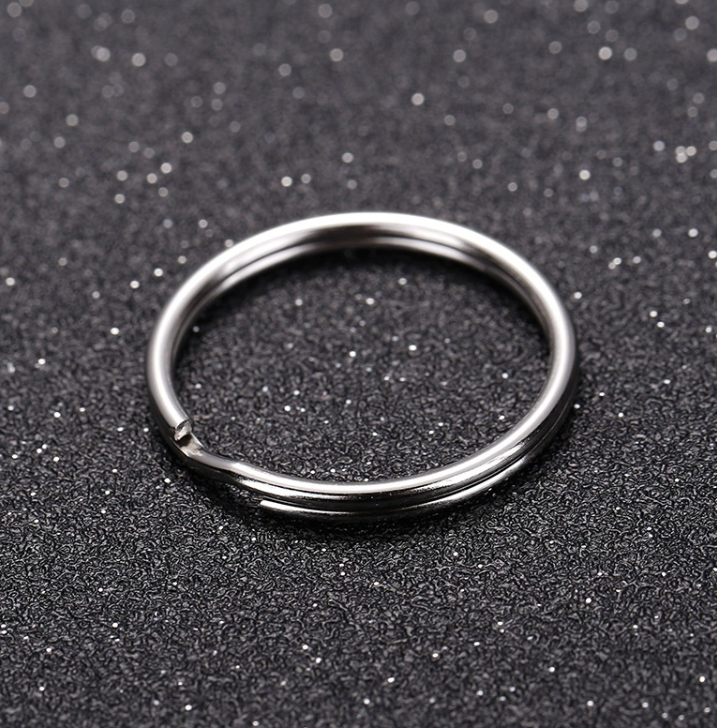 Key Ring Silver Tone Split Key Rings 1.5X25Mm Metal Hook Ring For Diy Keychain Making Handmade Keyrings Chain Holder Jewelry Connectors