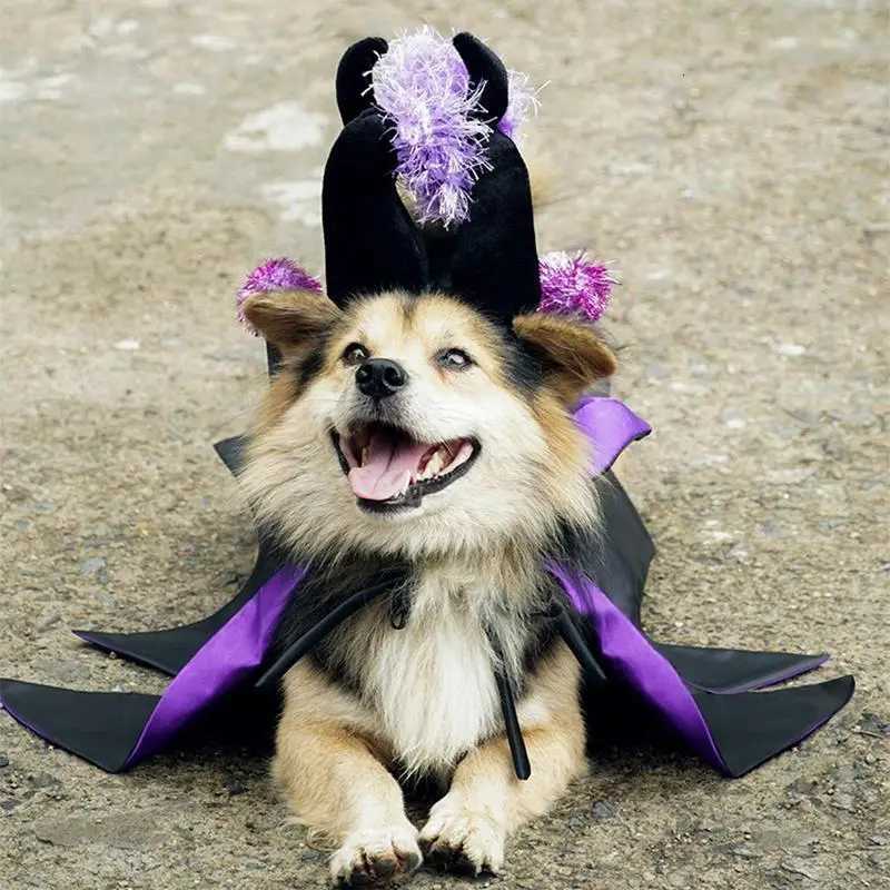 Cat Halloween Costume Cat Cloak Witch Hat Costumes Halloween Dog Clothes Comfortable Witch Dog Costume Soft Wizard Outfit XJ250813