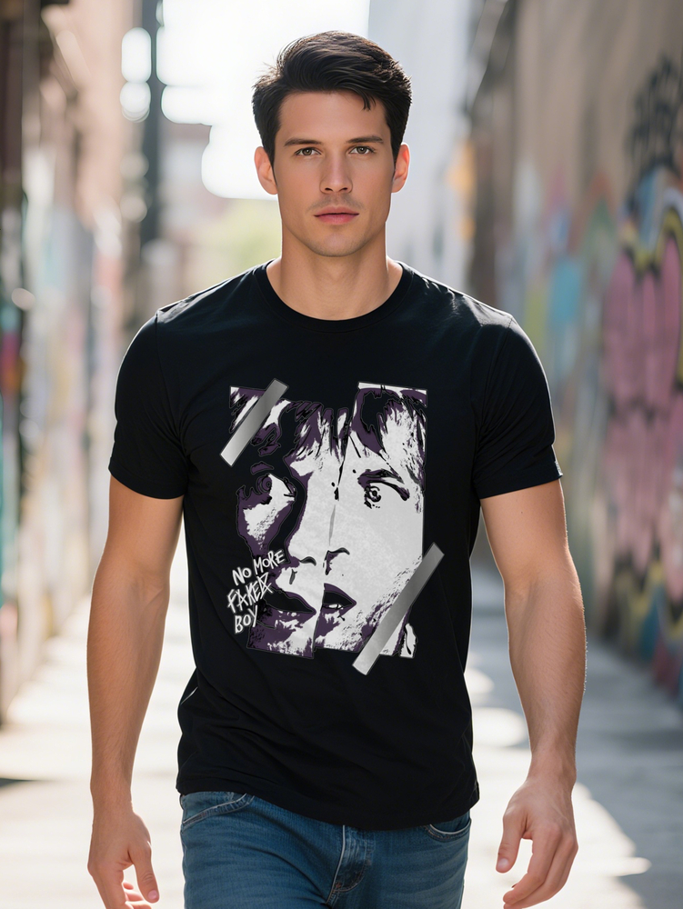 Men s No More Fun Black Graphic Tee Vintage Inspired Dark Humor Portrait Print Casual Short Sleeve T-Shirt Perfect 4b891