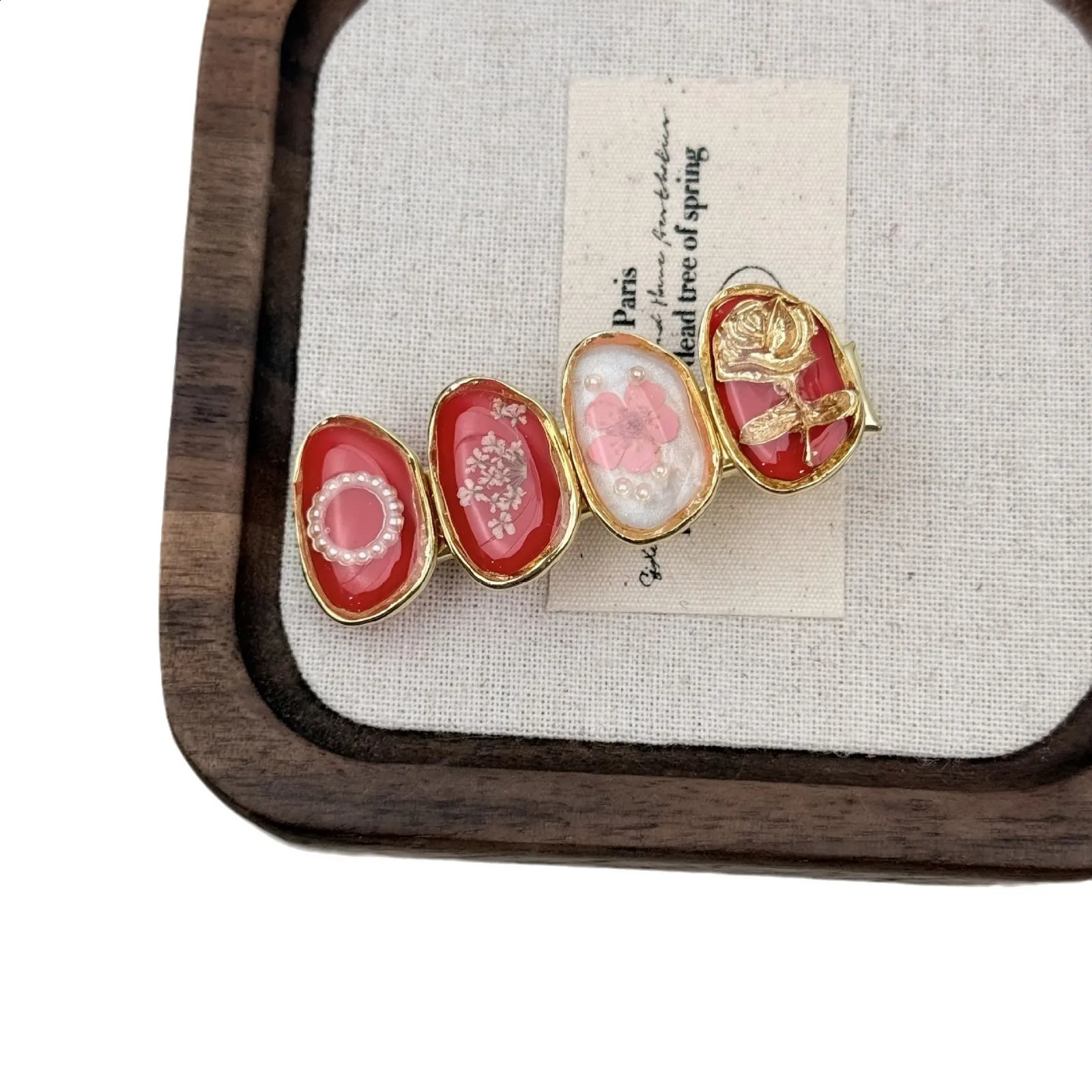 Korean Fashion Flower Shaped Pearl Hair Clips for Women Girls Forest Style Metal Hairpins Hairwear Headband Hair Accessories 250812