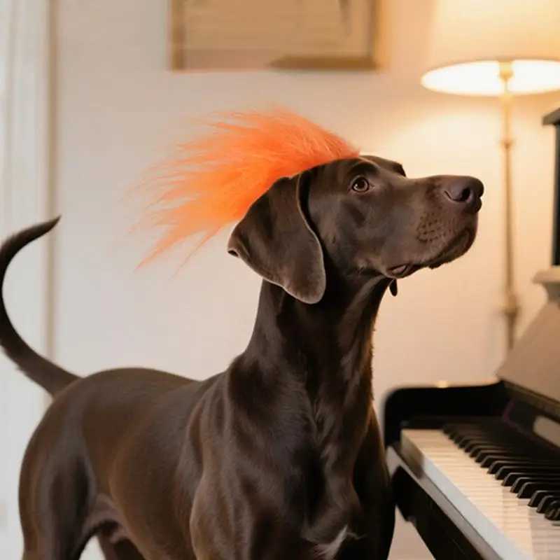 Cat Wig Orange Pet Fake Hair Cat Cosplay Decoration Pet Headwear Costume For Halloween Christmas Travel Indoor Outdoor Gathering XJ250813