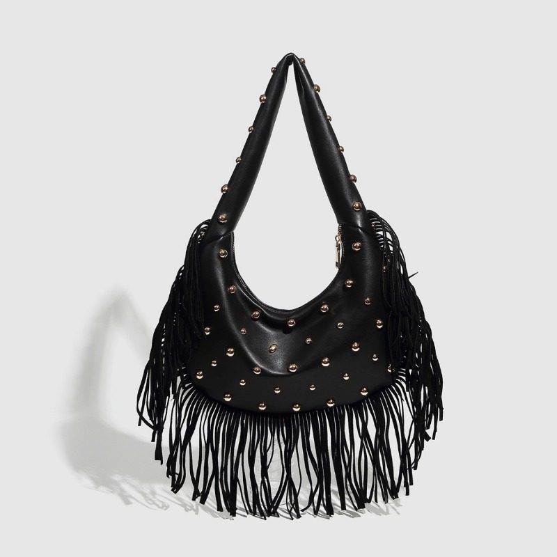 Stylish Womens Leather Handbag with Unique Fringe Detailing & Customization Options