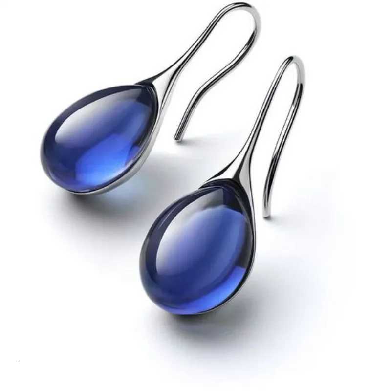 New color inlaid water drop glass stone earrings with exaggerated personality for womens jewelry Y250812
