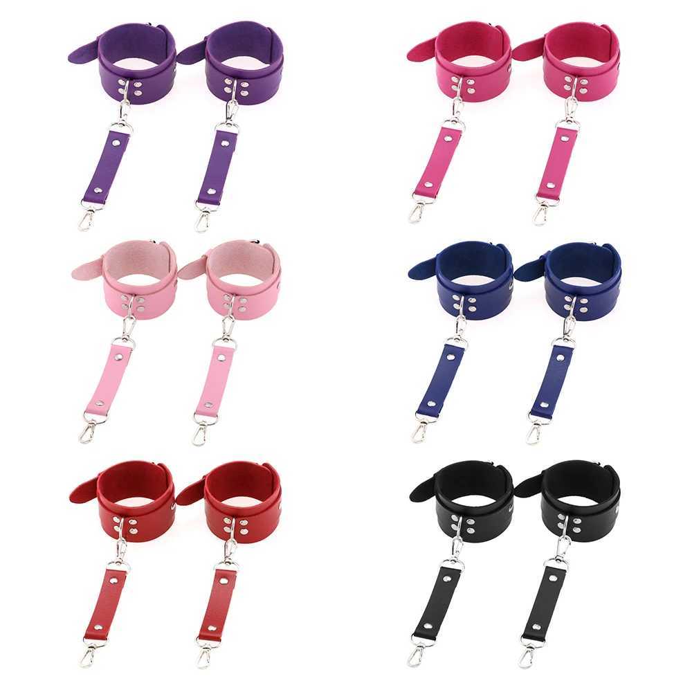 Adult Sex Handcuffs Punk Gothic Leather Bracelet Adjustable Cuff Bracelets Bondage Cosplay Sex Products Couples Sexy Accessories XJ250813