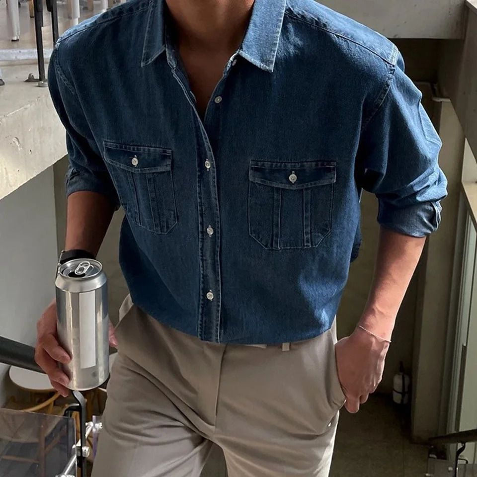 Casual LongSleeves Mens Shirt Casual Occasions Polyester Fabric Slight Stretch Solid Color Pattern Casual Lapel Jacket For Men 250811