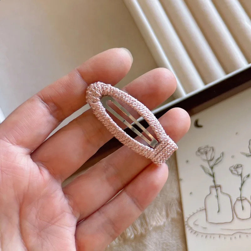 80 PCS/Lot Sparkly Ribbon Covered Snap Clips Baby Hairpins For DIY Accessories 250812