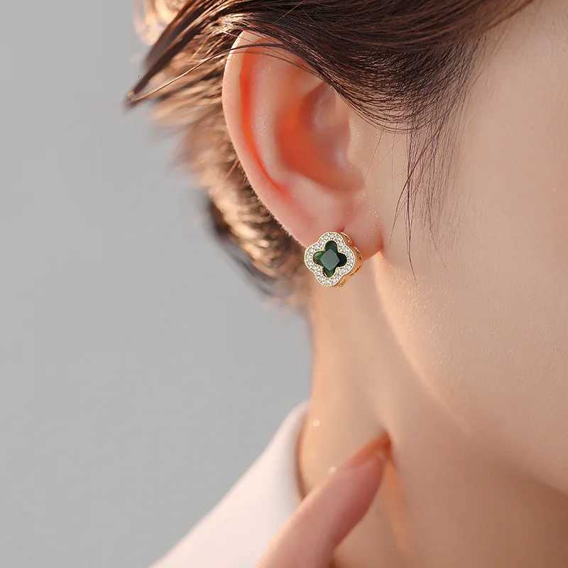 Flower Stud Earrings Elegant Earrings for Women 14k Gold Plated Womens StainlESS Steel Trend 2025 Luxury Fashion Jewelry Y250812