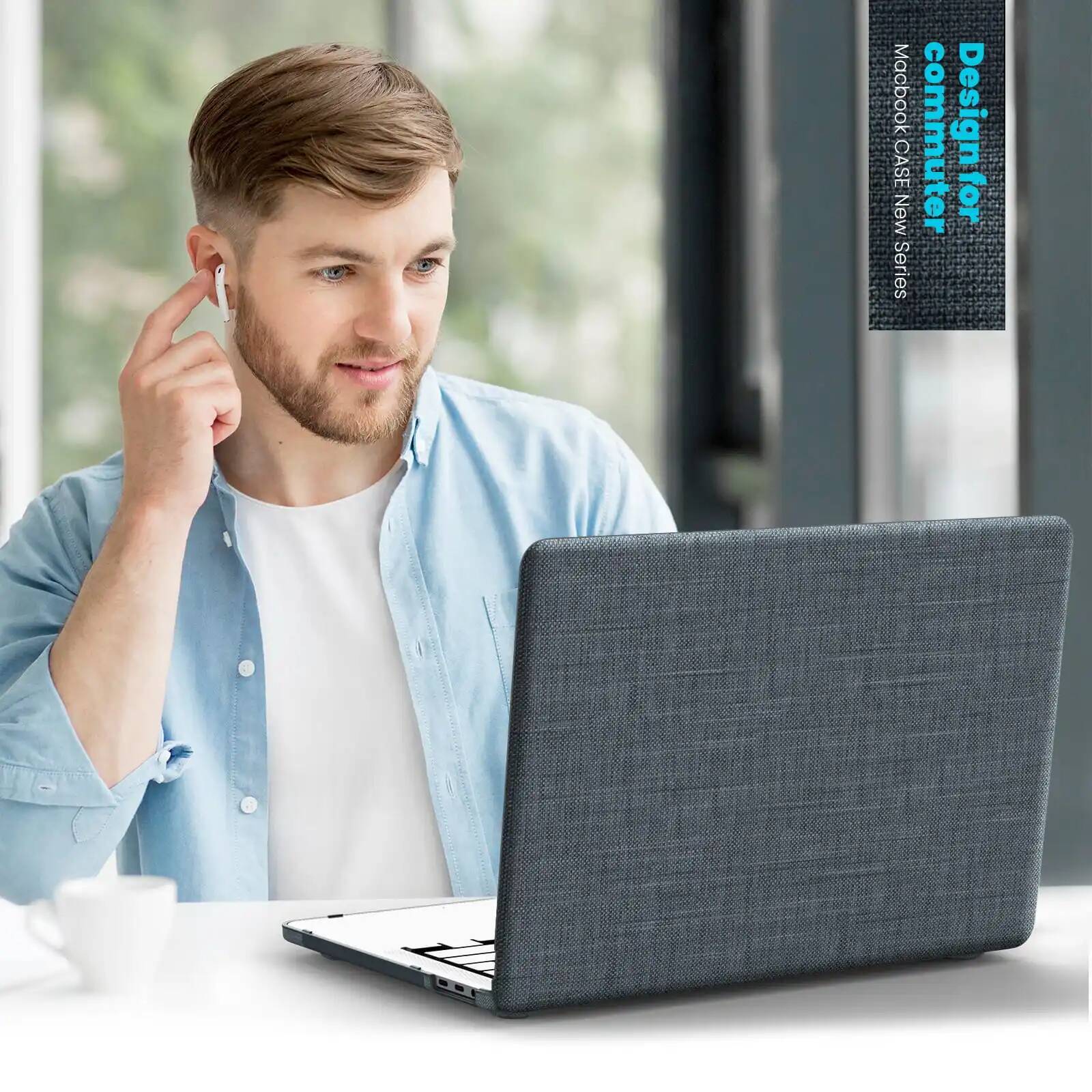 Laptop Case for Book 16 A2485 A2780 A3403 Pro 14/13 Business Fabric Cover with Stand | Protective PC Hard Shell high-quality