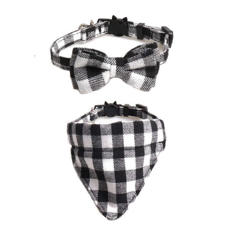 Stylish Jinjie Te British Patterned Matching Cat Ear Hat with Warm Neckerchief Accessory Kit