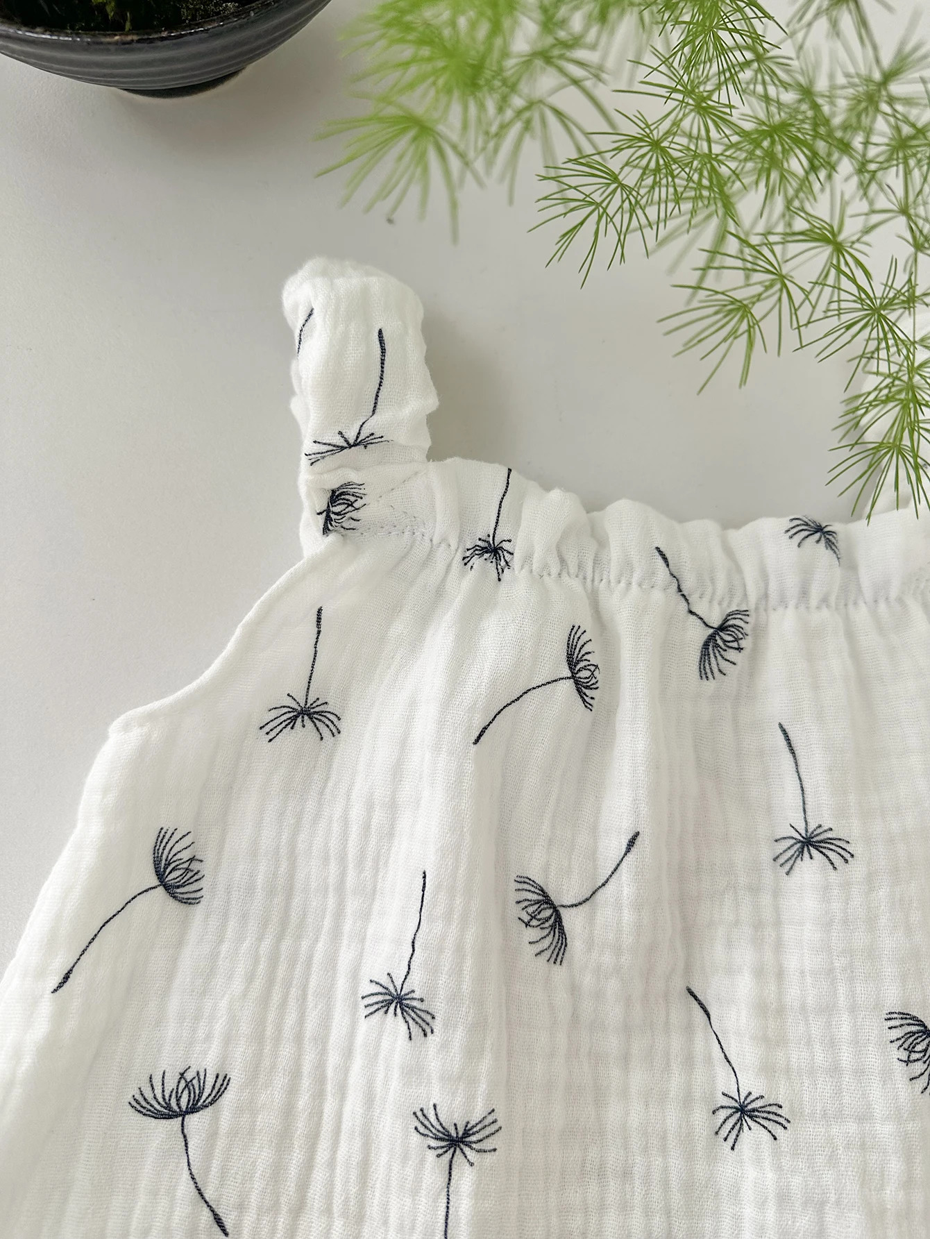 2pcs Baby Romper Suit Rainbow Dandelion Organic Cotton Sleeveless Sling Infant Overall Bodysuit Summer Straps Pants 250812